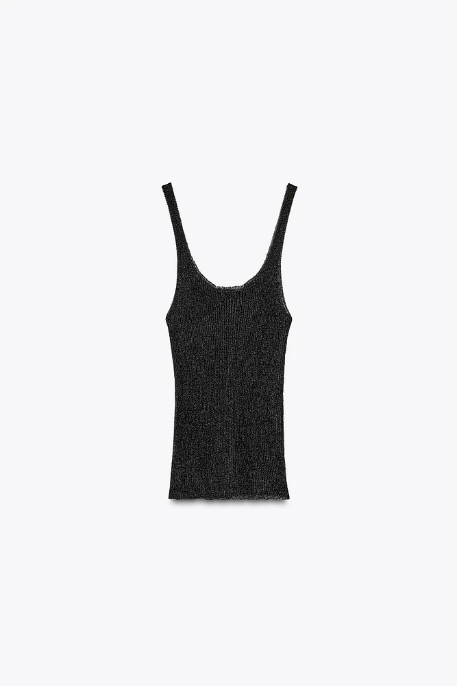 METALLIC THREAD TOP