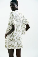 TOP IMPRIMÉ BRODERIES AJOURÉES