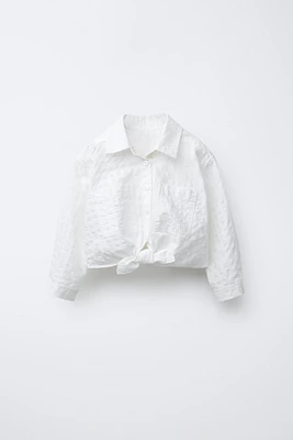 TEXTURED KNOT SHIRT