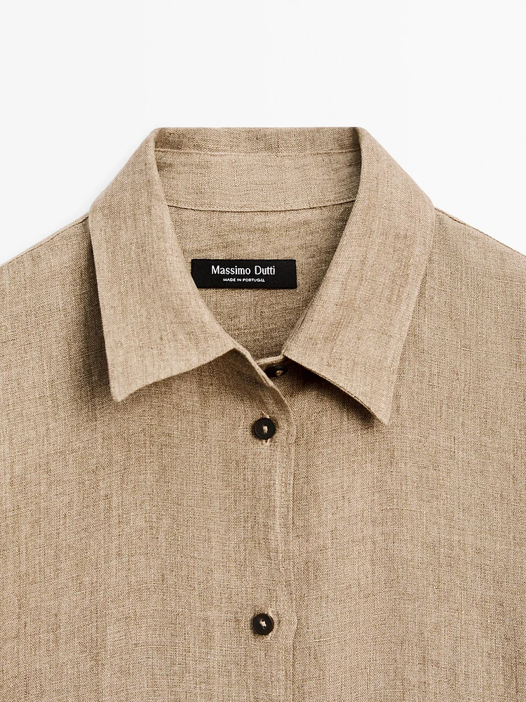 100% linen chambray shirt