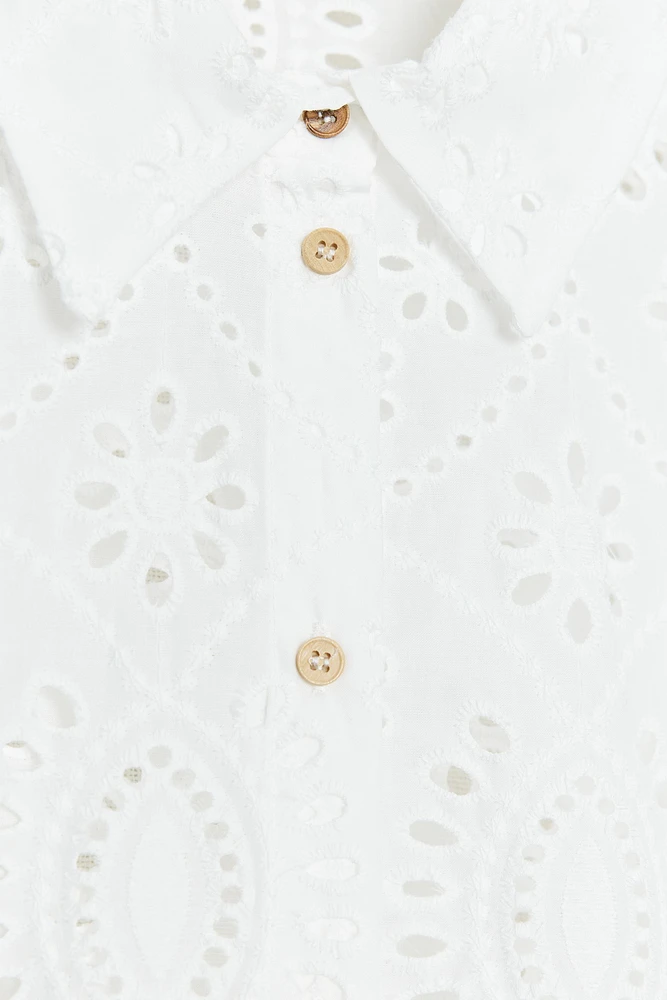 EYELET EMBROIDERY SHIRT