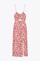 PRINTED RUSTIC MIDI DRESS
