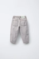 DRAWSTRING BAGGY JEANS