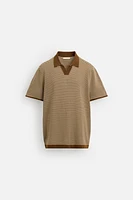 POLO EN MAILLE À RAYURES
