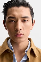 REGULAR FIT SUEDE SHIRT