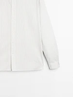 Regular fit striped cotton shirt