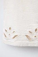 EMBROIDERED DENIM TOP