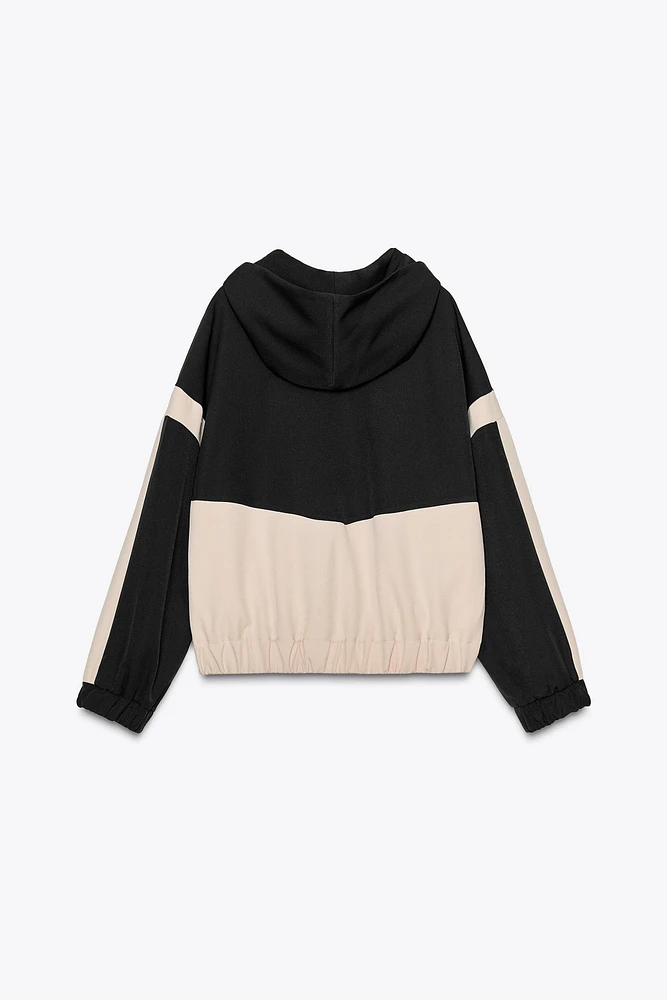 VESTE À CAPUCHE COLOR BLOCK