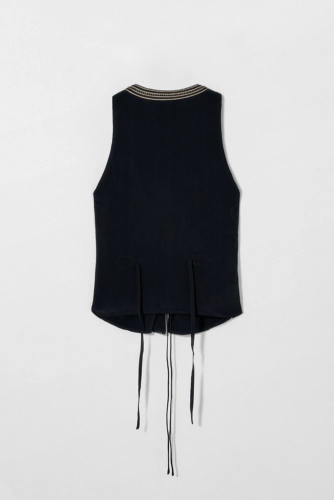 EMBROIDERED VEST KATE MOSS X ZARA