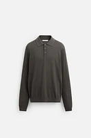 SILK COTTON KNIT POLO
