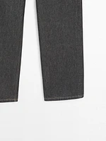 Mid-rise wide-leg cotton jeans