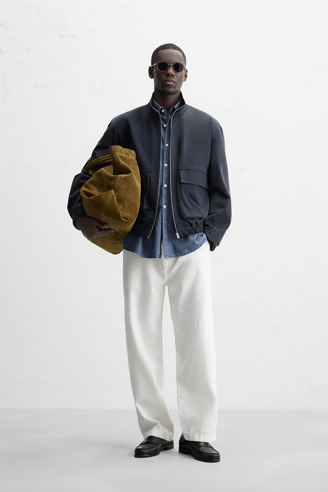 VESTE REGULAR FIT EN MÉLANGE DE COTON