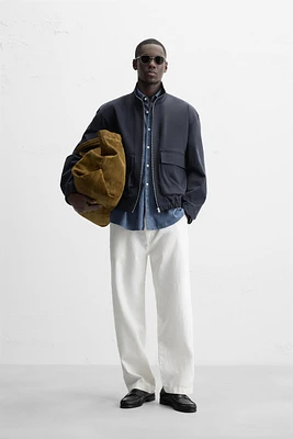 VESTE REGULAR FIT EN MÉLANGE DE COTON