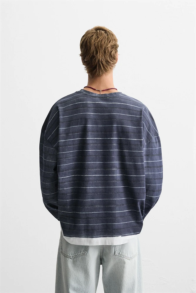 T-SHIRT À IMPRIMÉ RAYURES