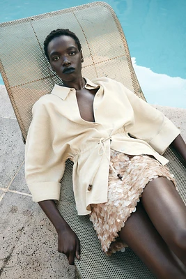 CHEMISE SAFARI AVEC LIN