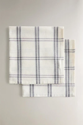 CHECK COTTON NAPKINS (SET OF 2
