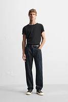 PRINTED STRAIGHT FIT JEANS