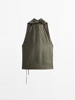 Top jacquard à encolure américaine cache-cœur