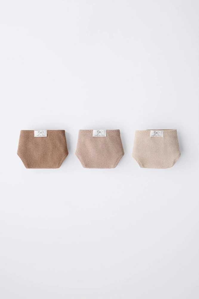 6 ANS/ LOT DE TROIS CULOTTES RIB ÉTIQUETTE