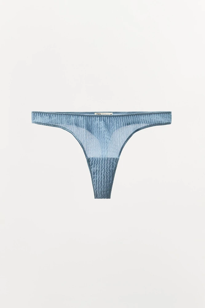 100% SILK WRINKLED EFFECT THONG LIMITED EDITION