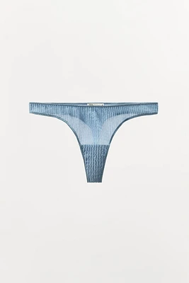 100% SILK WRINKLED EFFECT THONG LIMITED EDITION