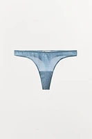 100% SILK WRINKLED EFFECT THONG LIMITED EDITION