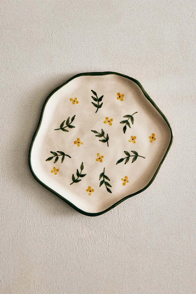 ASSIETTE À DESSERT FLEURS