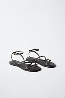 STUDDED LEATHER SANDALS