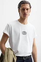 T-SHIRT WITH TONAL EMBROIDERY