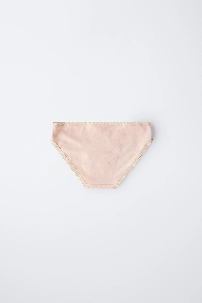 AGES 6-14/ SIX-PACK OF DAISY PRINT BRIEFS