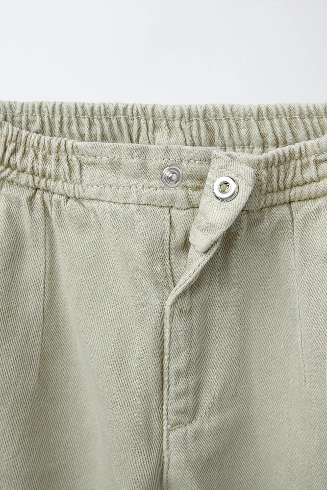 PANTALON EN SERGE CARGO