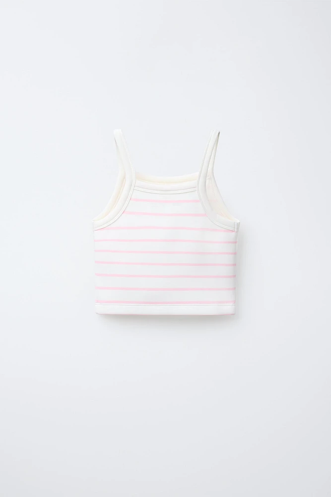 STRIPED TANK TOP WITH MODAL