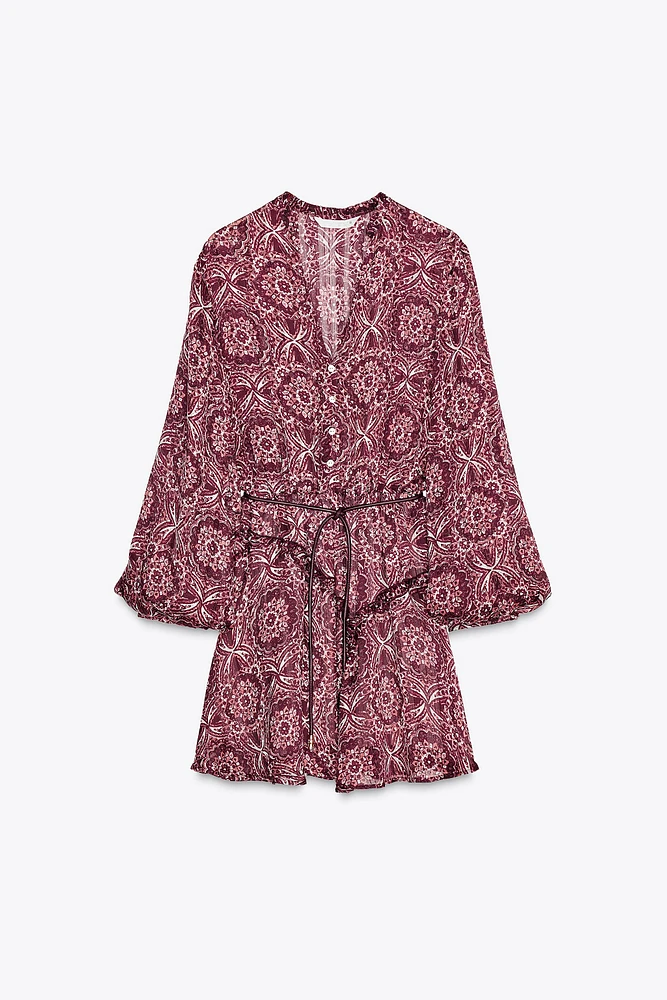 PRINTED MINI DRESS