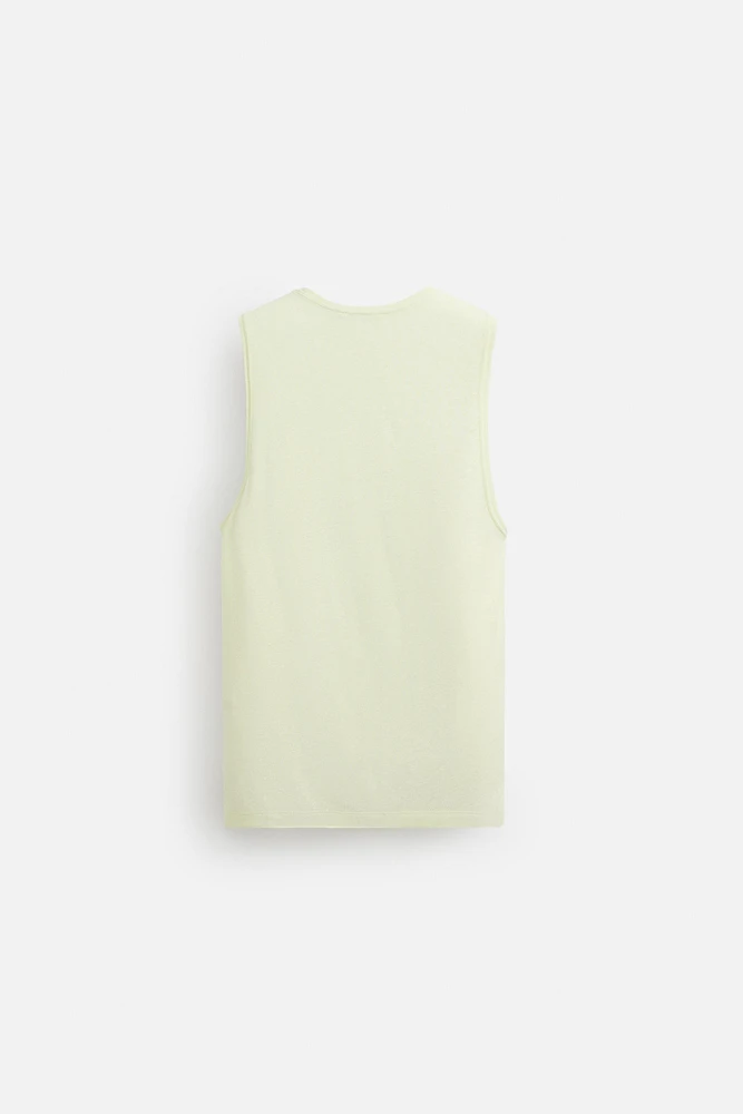T-SHIRT DÉBARDEUR VISCOSE ET LIN