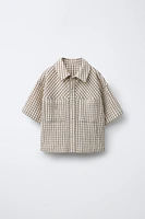 TEXTURED PLAID SHIRT