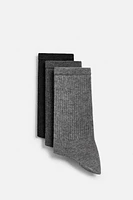 3-PACK RIB SOCKS