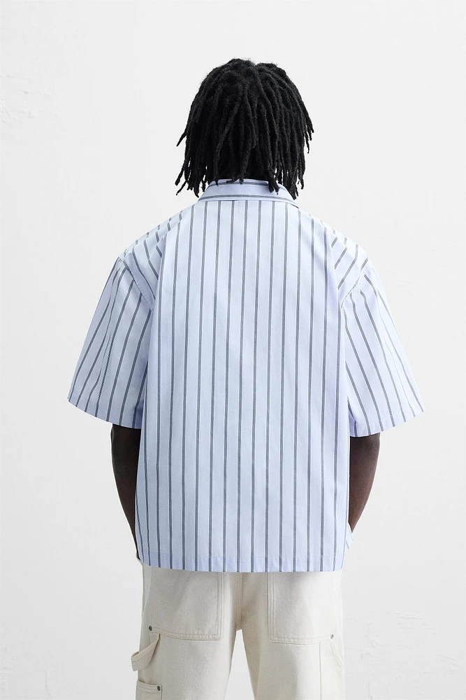 STRIPED SHIRT WITH EMBROIDERY