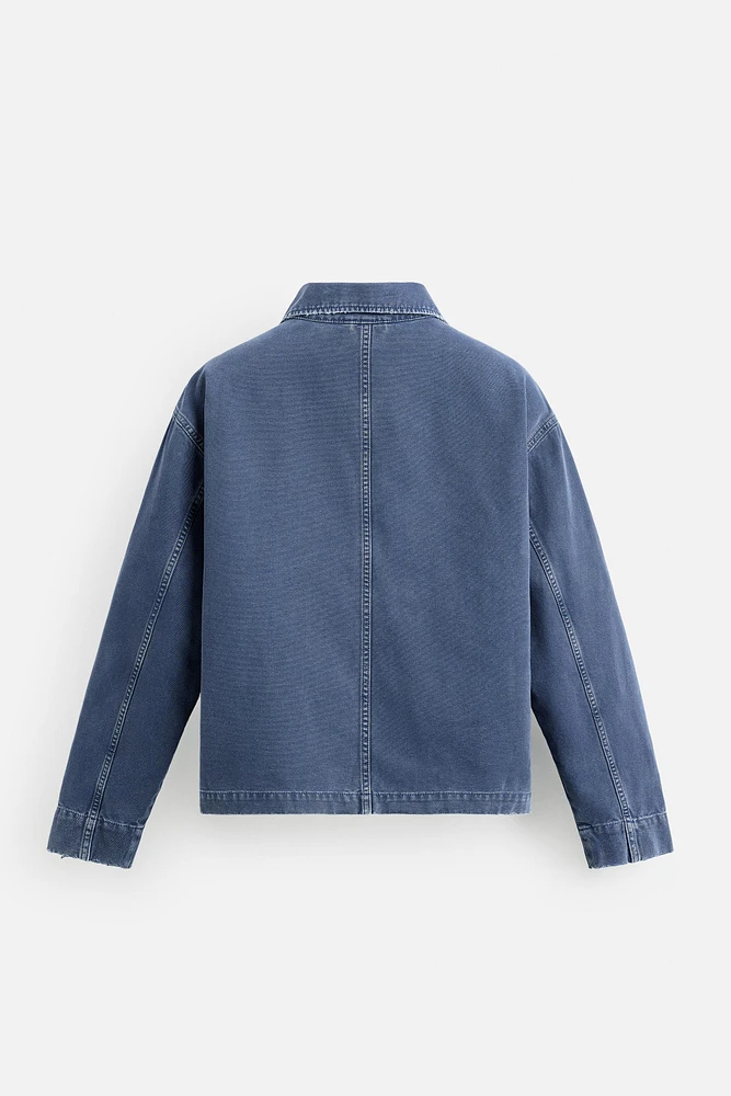 VESTE EN CANVAS DÉLAVÉE