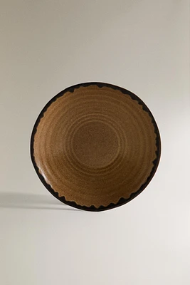 EARTHENWARE BOWL WITH CONTRAST RIM