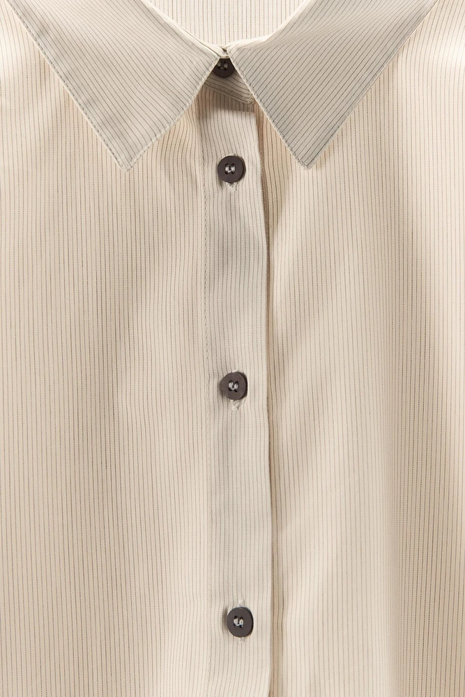 CHEMISE EN POPELINE À RAYURES