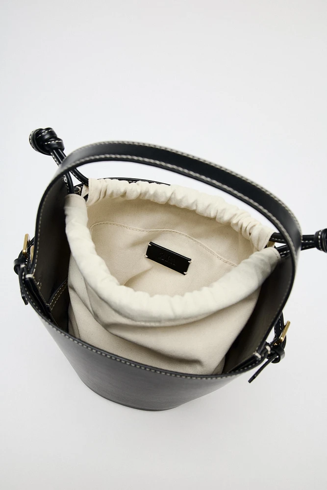DRAWSTRING BUCKET BAG