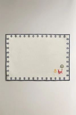 SET DE TABLE BRODERIES POINT DE CROIX