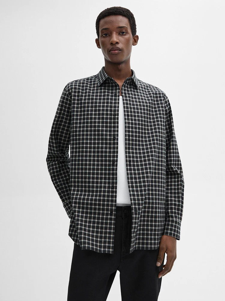100% cotton regular fit check shirt