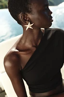 RIBBED ASYMMETRICAL TOP