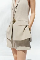 HALTER LINEN VEST