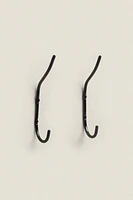 PACK OF LARGE DARK METAL HOOKS