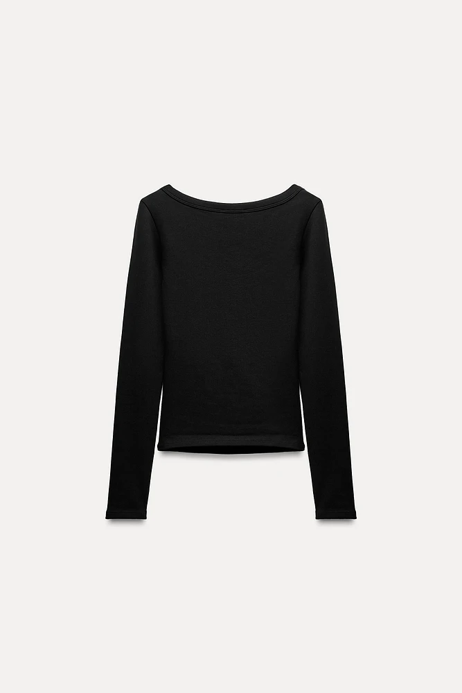 LONG SLEEVE RIB T-SHIRT
