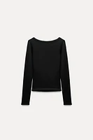 LONG SLEEVE RIB T-SHIRT