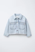 SURCHEMISE EN DENIM DÉCHIRÉE