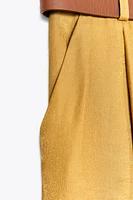 PANTALON LARGE SATINÉ CEINTURE